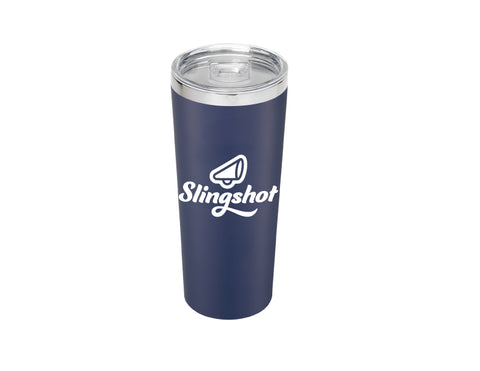 Slingshot Vacuum Insulated 20oz Travel Tumbler with Straw, Cobalt Blue