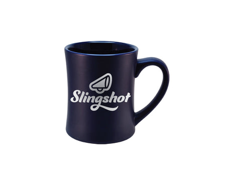 Slingshot Etched 16oz Matte Mug, Cobalt