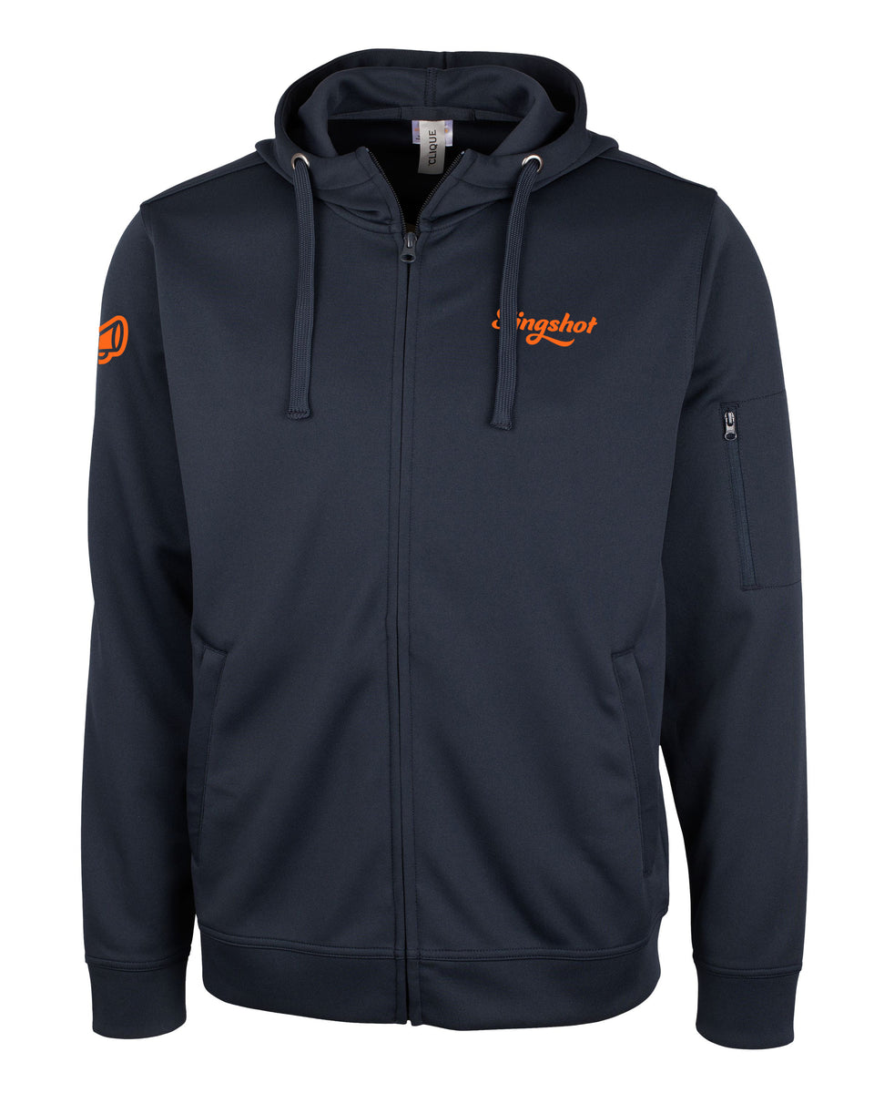 Clique Men's Basic Full Zip Hoodie - Gray Melange, Anti-Pilling, Size 4XL - View #4