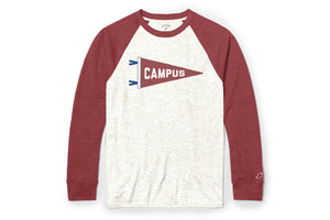 Campus L2 Brands Victory Falls Raglan Men's Baseball Campus Tee, Red