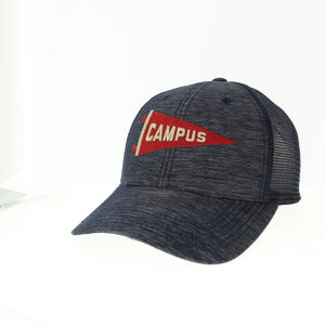 Campus Lo-Pro Snapback Trucker Hat, Navy Heather