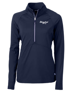 Slingshot Ladies Cutter & Buck Adapt 1/2 Zip Pullover, Navy (LCK00128)