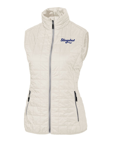 Slingshot Ladies Cutter & Buck Rainier Full Zip Vest, Coconut (LCO0008)