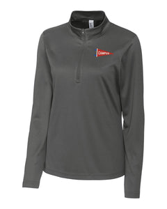 Campus Ladies Clique Spin 1/2 Zip Pullover, Pistol Grey (LQK00085)