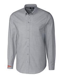 Campus Cutter & Buck Easy Care Stretch Oxford Long Sleeve Button Down, Charcoal (MCW00138)